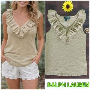 Ralph Lauren Golden Metallic  Top Tank ✨️✨️